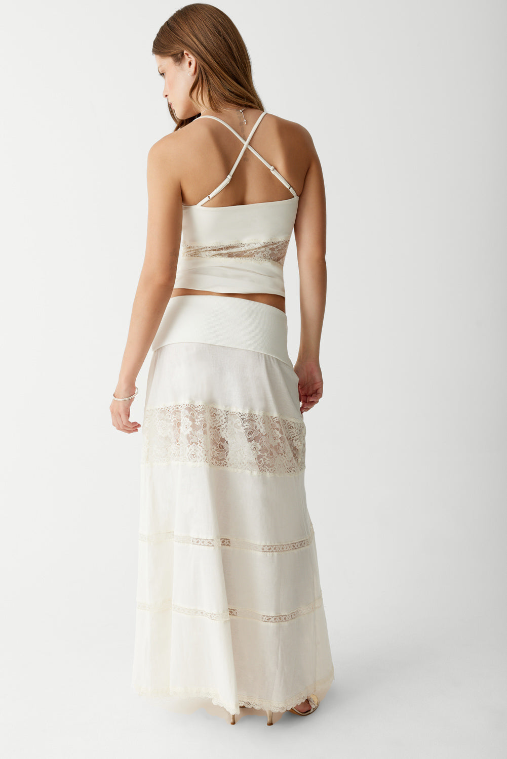Memphis Lace Maxi Skirt - Porcelain - Image 3