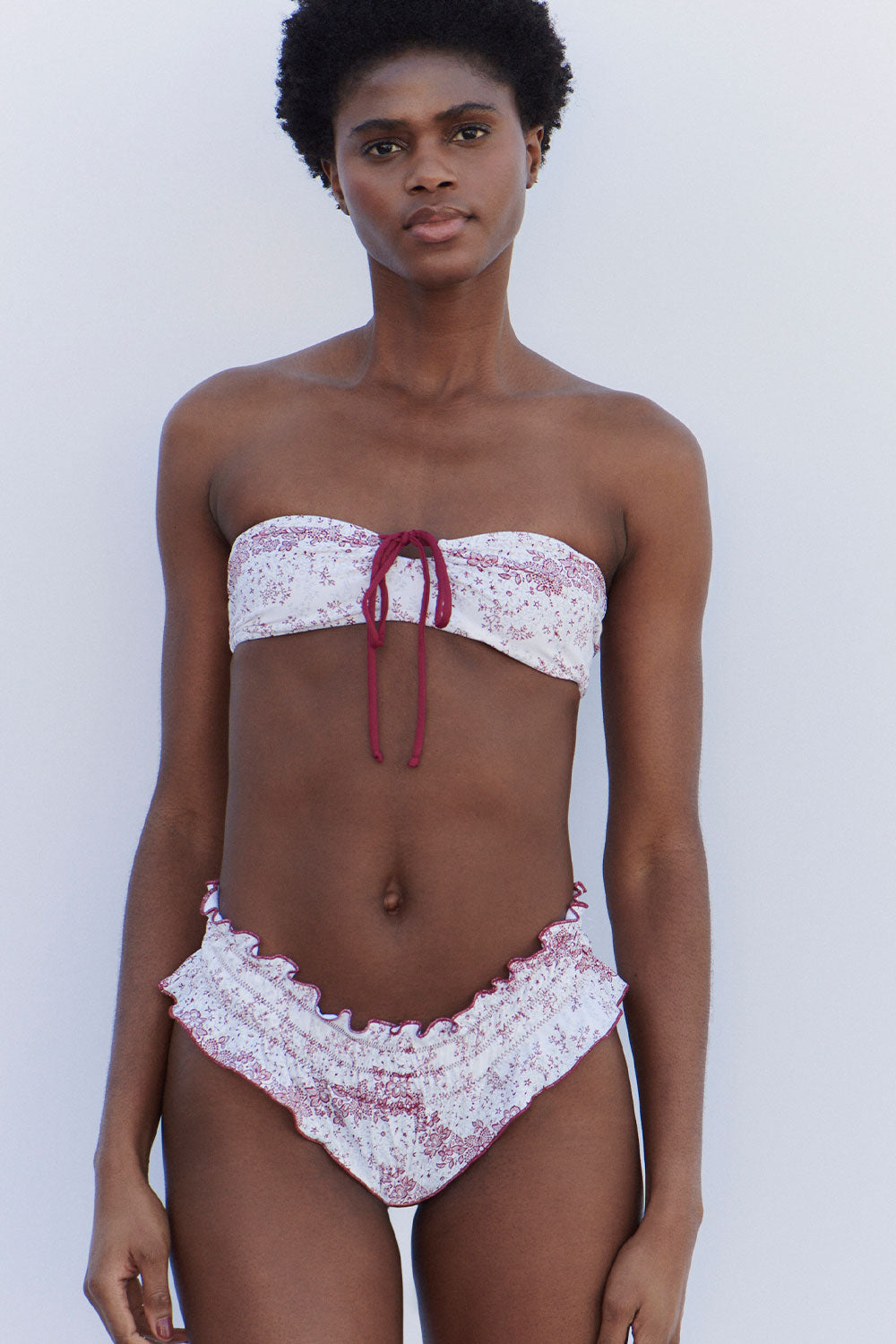 Alternative view of Meredith Floral Bandeau Bikini Top - Bisous Lace