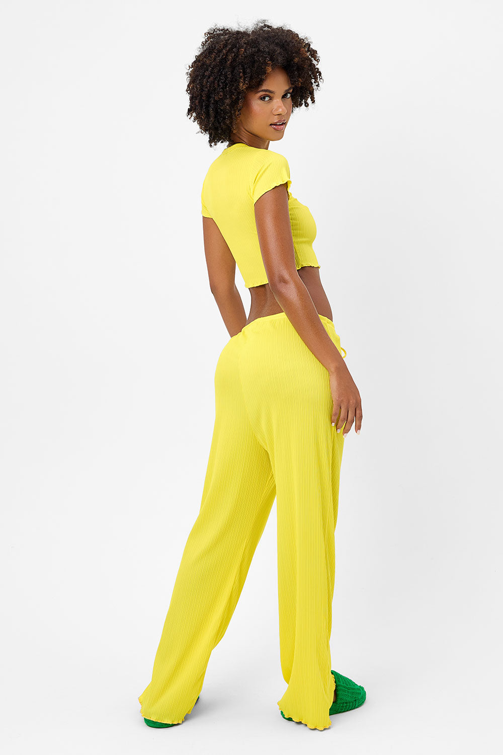 Alternative view of Michelle Low Rise Wide Leg Pants - Pina Colada