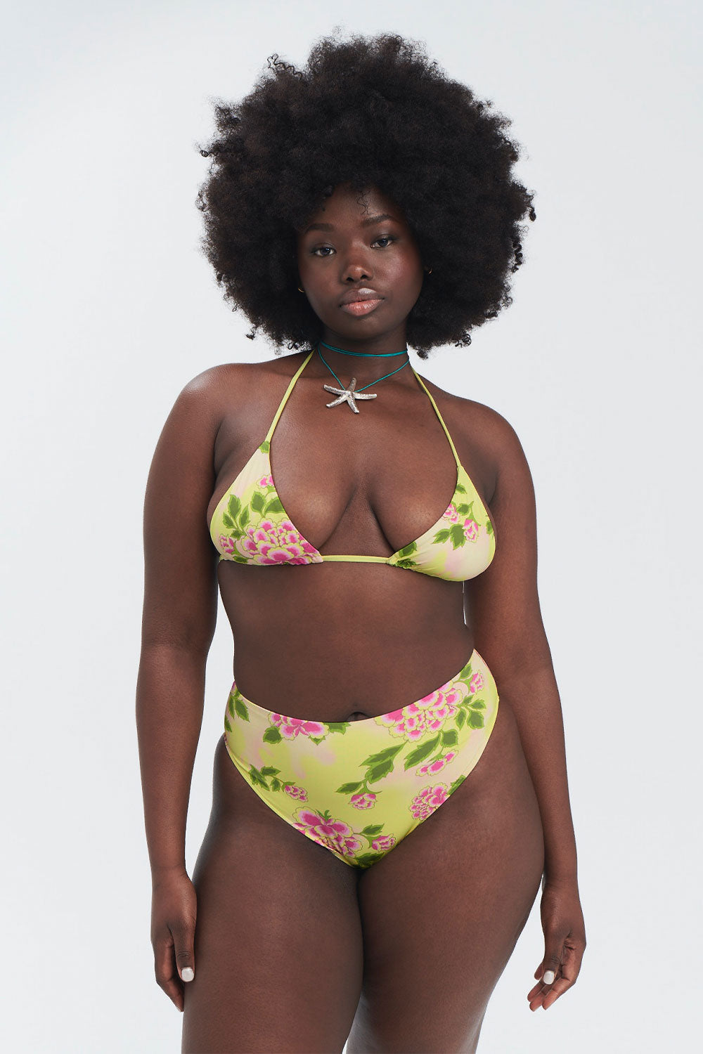 Nick Floral Triangle Bikini Top - Mojito - Image 3