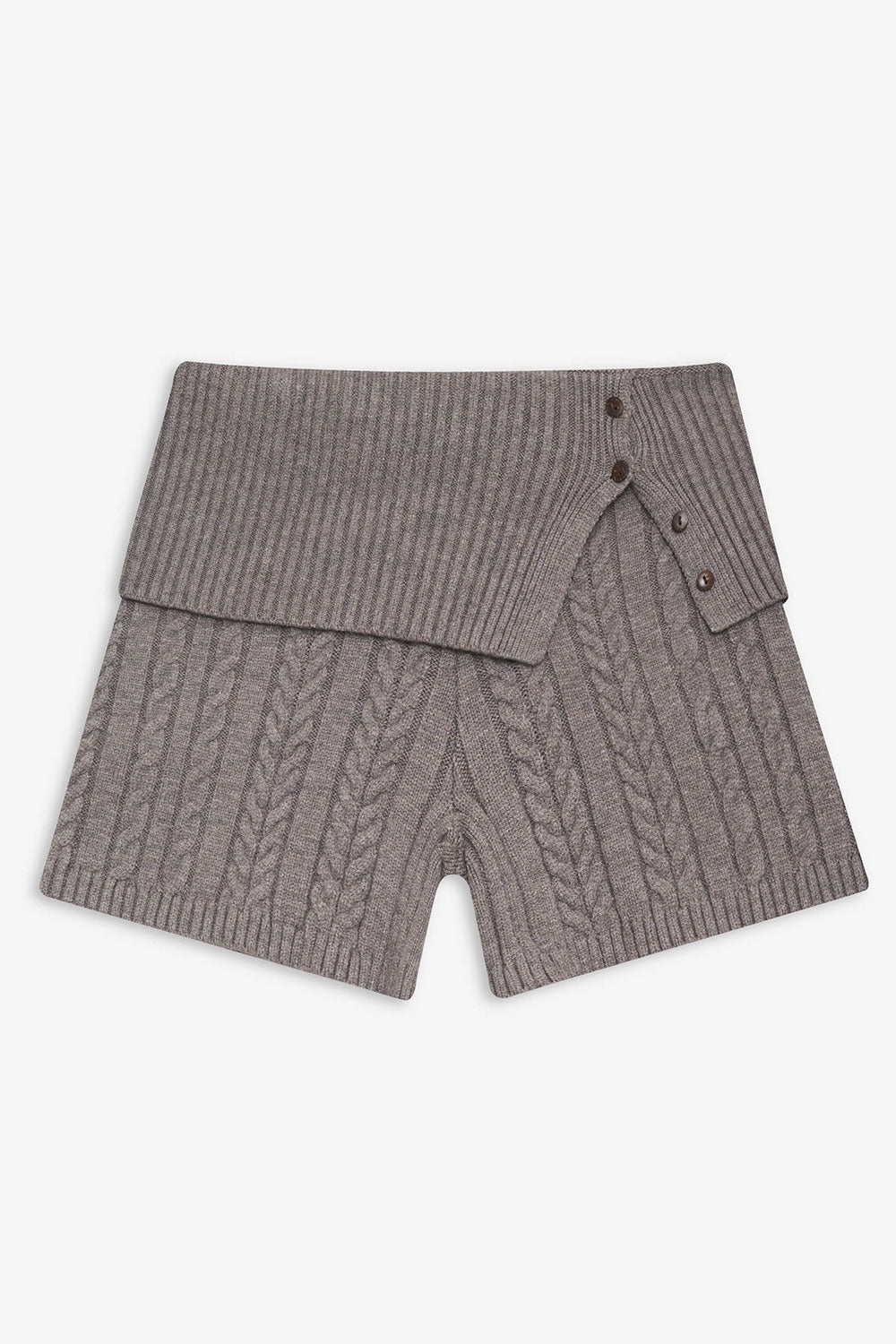Alternative view of Nolan Cable Cloud Knit Mini Short - Dark Pearl