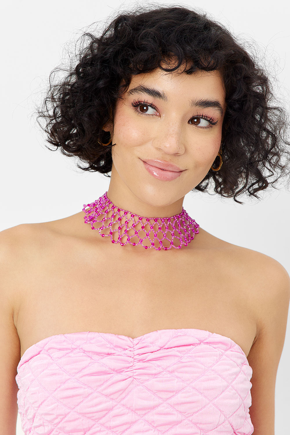 Alternative view of Ocean Drip Necklace - Baby Pink