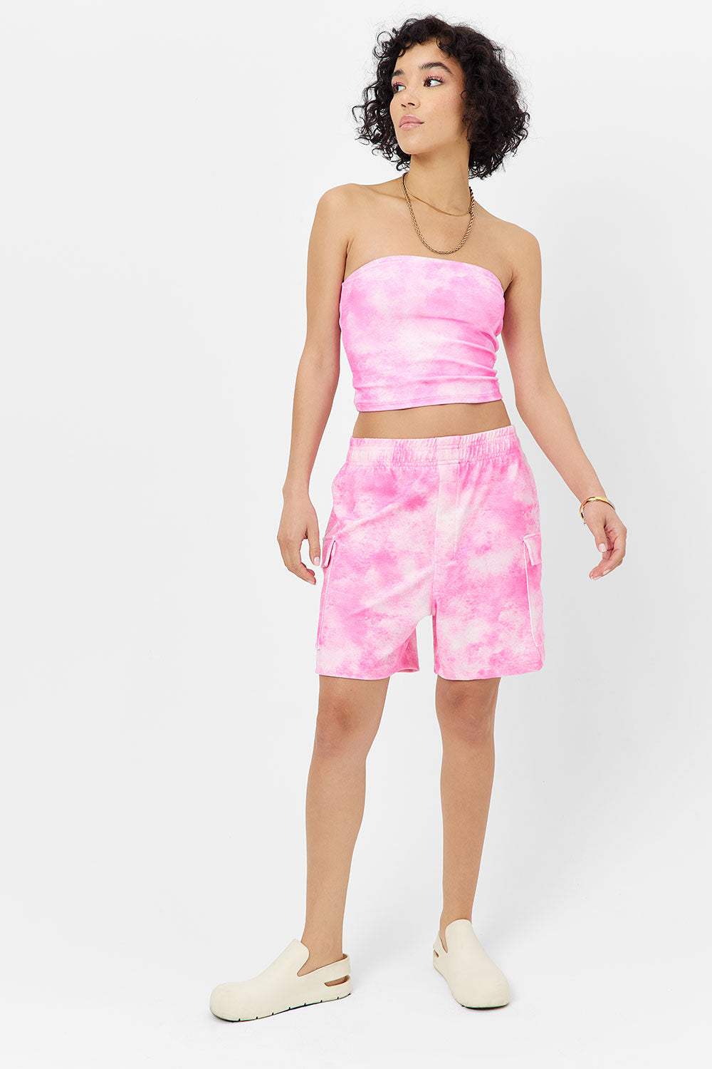 Alternative view of Peace Terry Strapless Bikini Top - Distorted Pink Dye