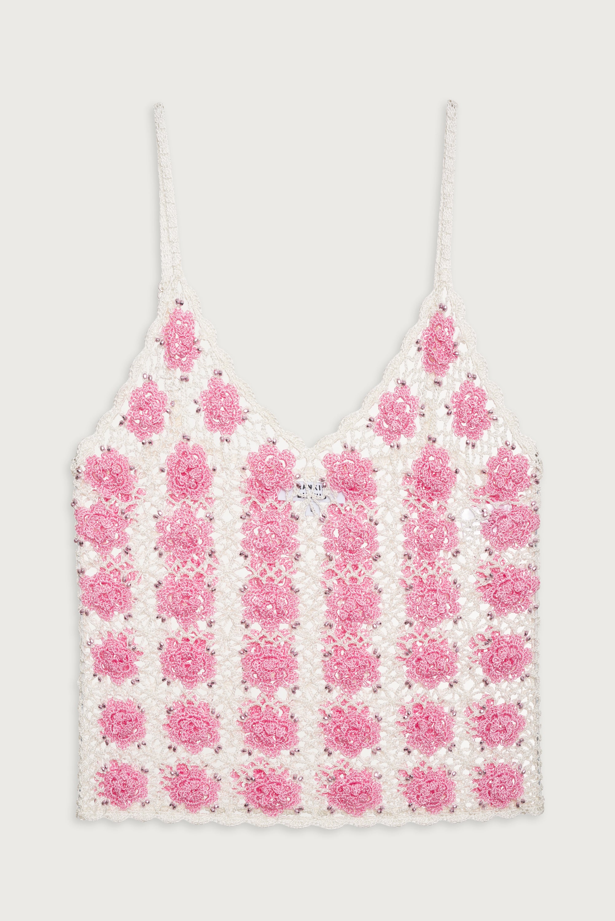 Alternative view of Pearl Crochet Tank - Pink Sugar