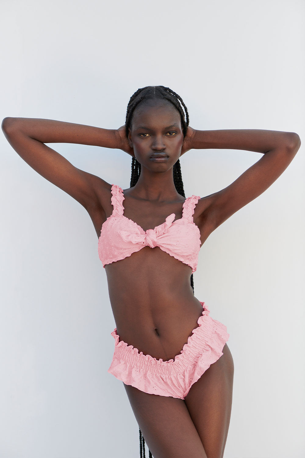 Alternative view of Pippa Eyelet Shine Bikini Bottom - Cherry Blossom