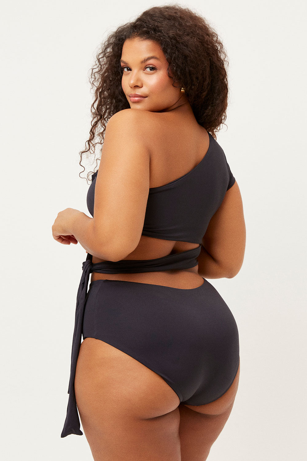 Alternative view of Puck Hipster Bikini Bottom - Black