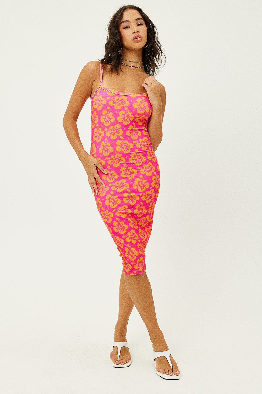 Alternative view of Quinn Terry Floral Dress - Hibiscus Honey