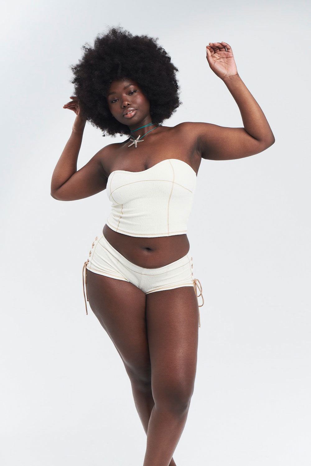 Blue Crush Full Coverage Boy Short - Sandstorm - Image 4