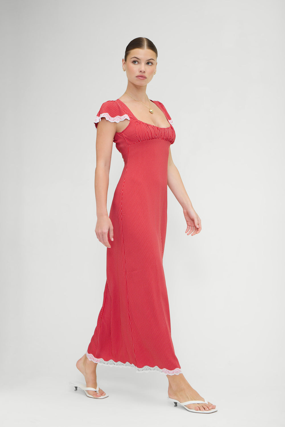 Rosalyn Polka Dot Maxi Dress - Ladybug - Image 6