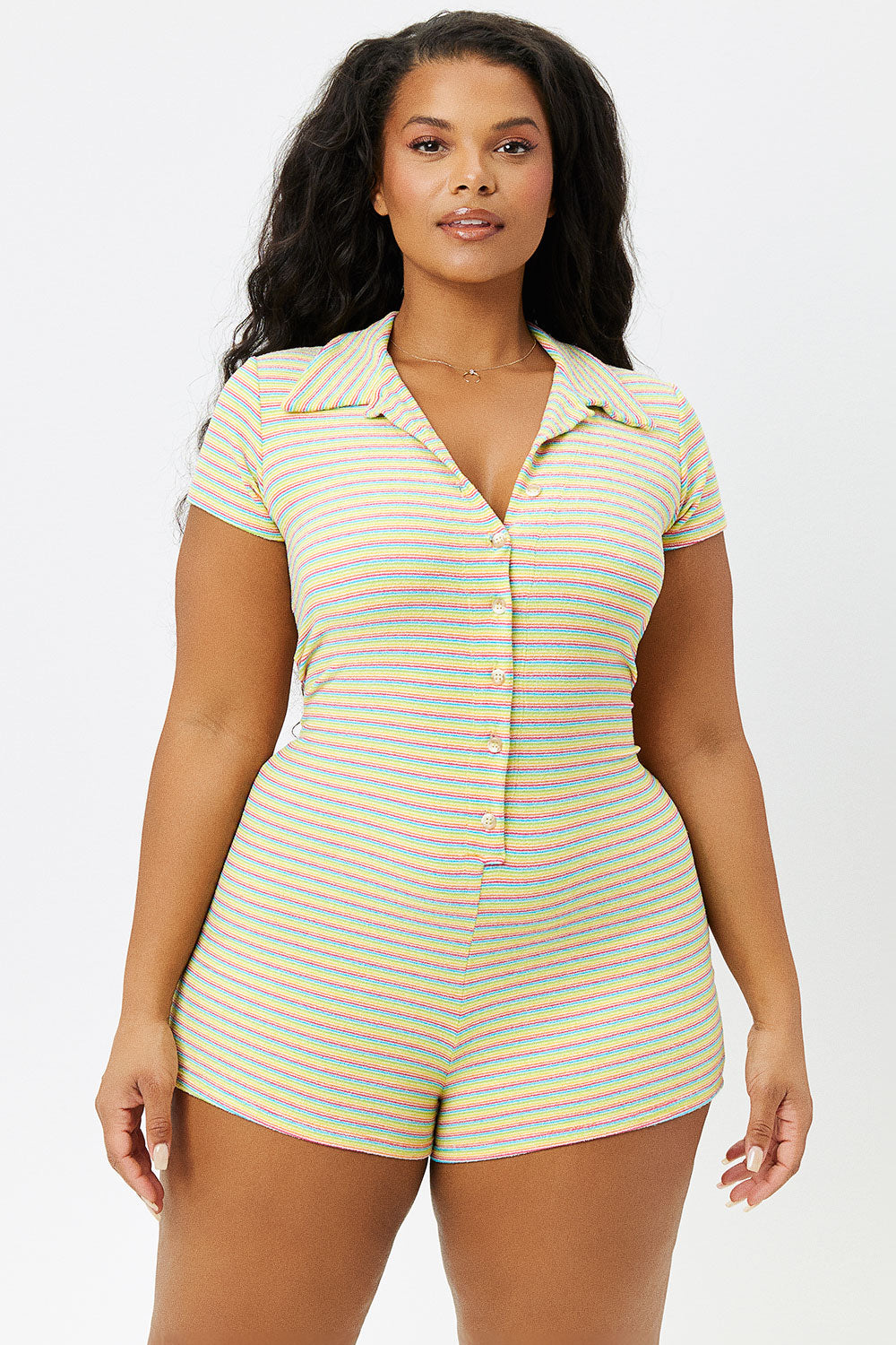 Alternative view of Rose Terry Romper - Lovers Stripe Terry