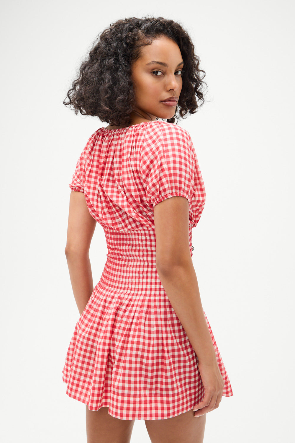 Alternative view of Sadie Gingham Mini Dress - Cherry Gingham
