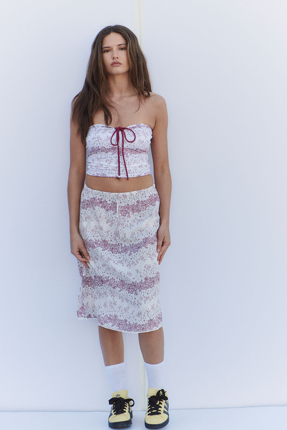 Sienna Floral Midi Skirt - Bisous Lace - Image 3