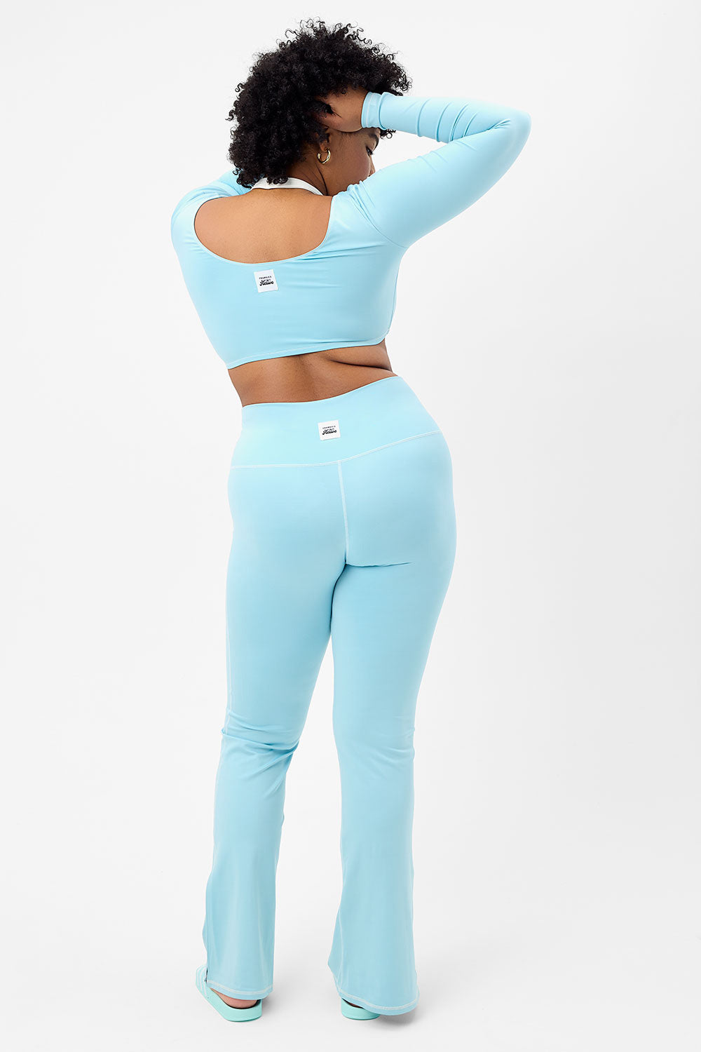 Speedy Long Sleeve Crop Top - Baby Blue - Image 3