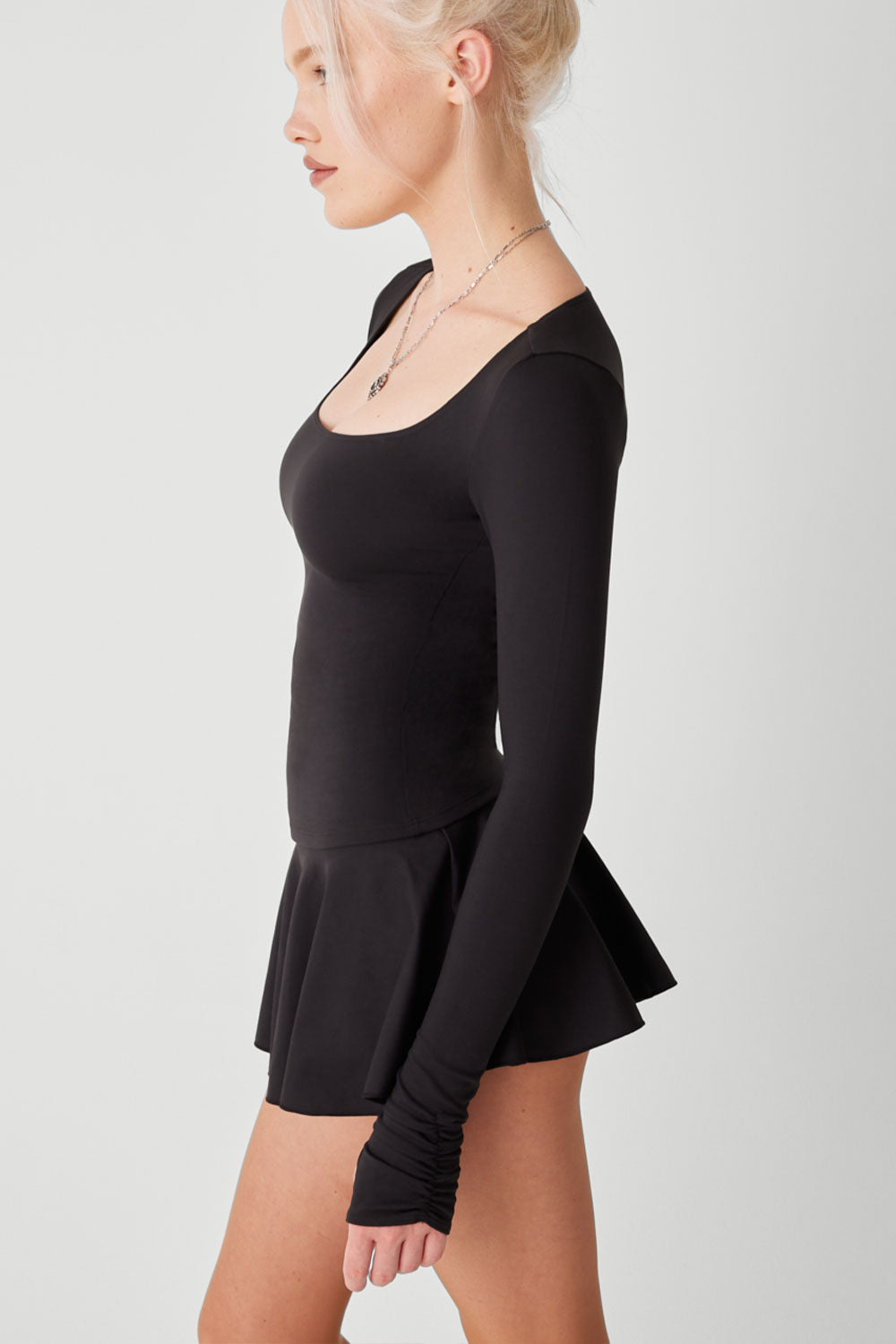 Alternative view of Star Low Rise Skort - Black