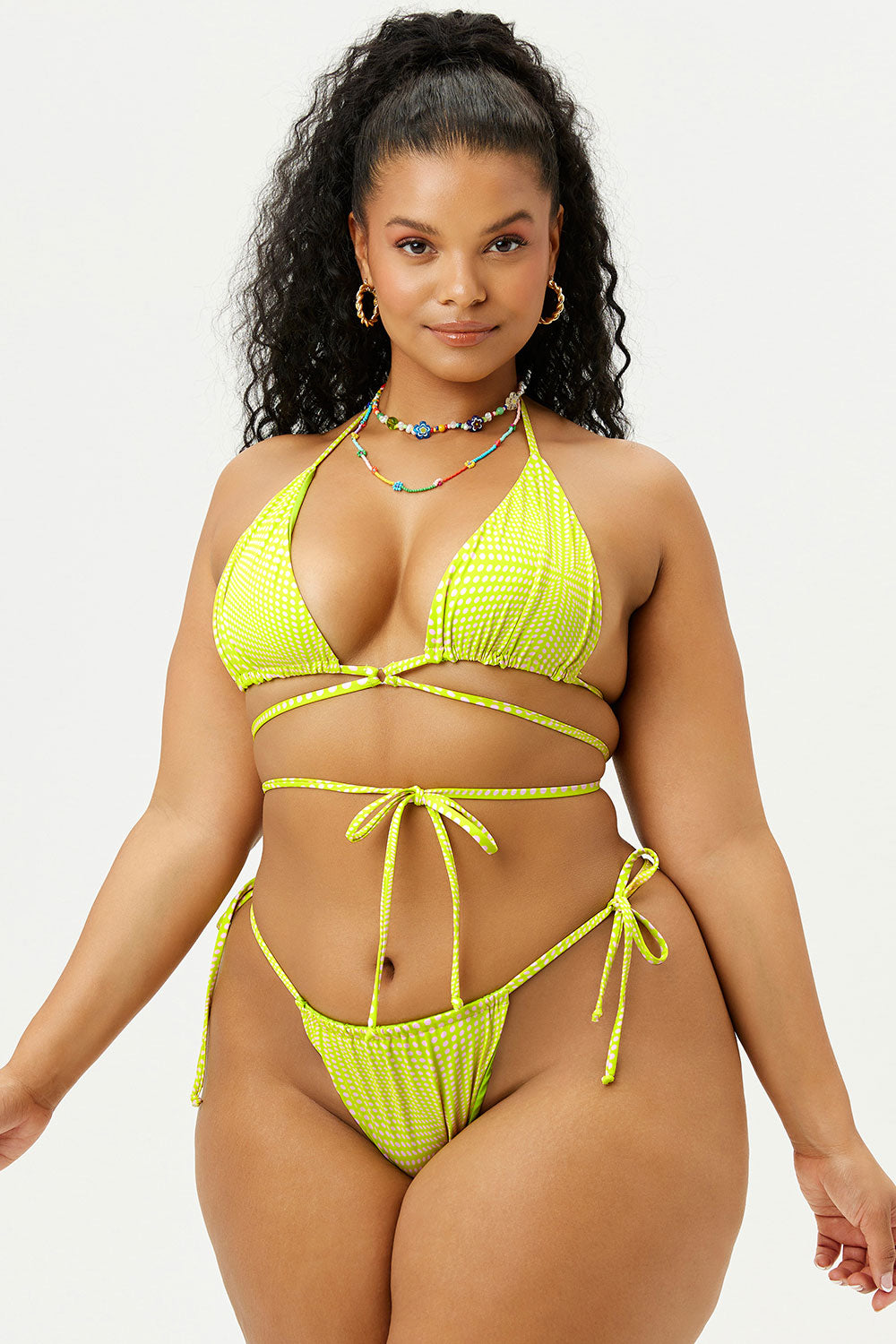 Alternative view of Tatum Triangle String Bikini Top - Yuma