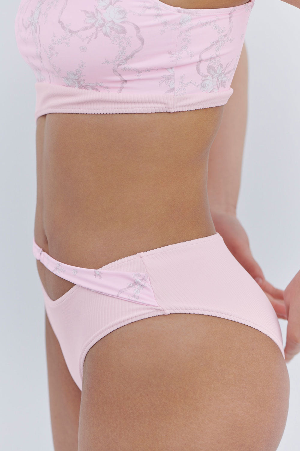 Thea Ribbed Cutout One Piece Swimsuit - Aurora - Image 4