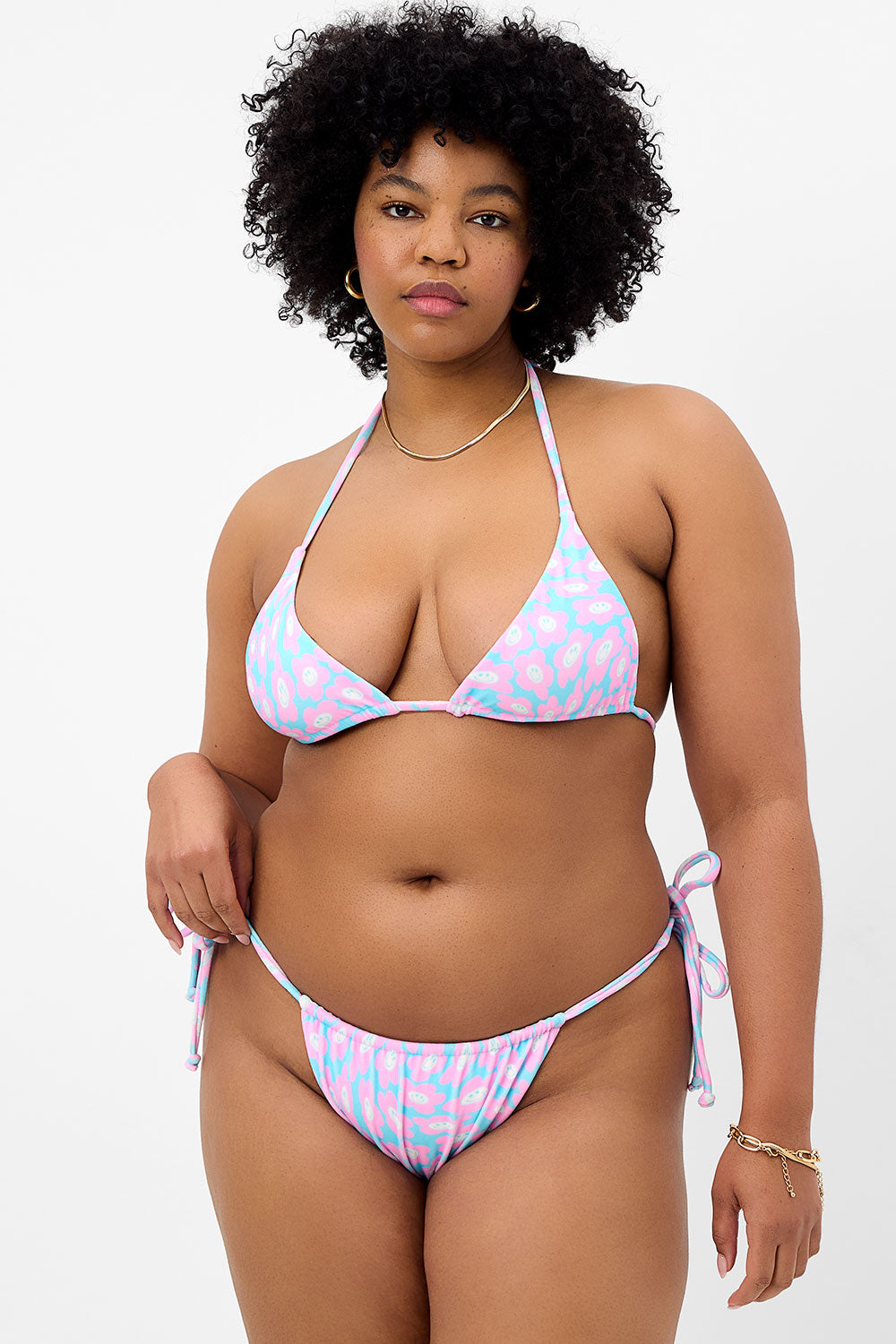 Alternative view of Tia Terry Triangle Bikini Top - Daisy Dream