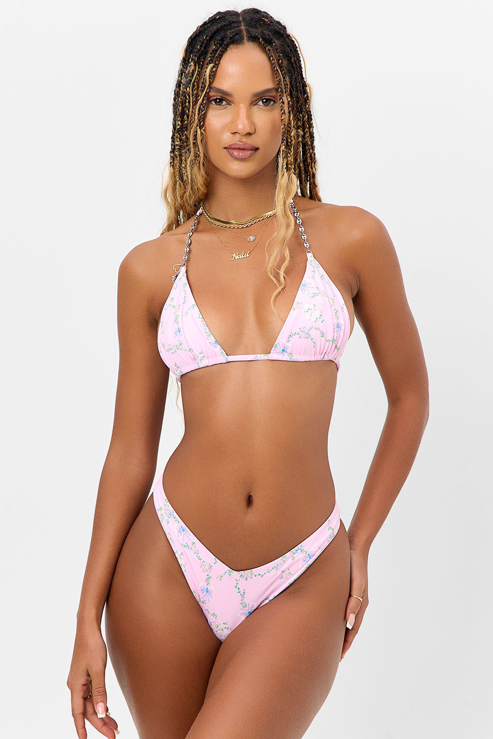 Tia Floral Chain Bikini Top - Fairytale - Image 6