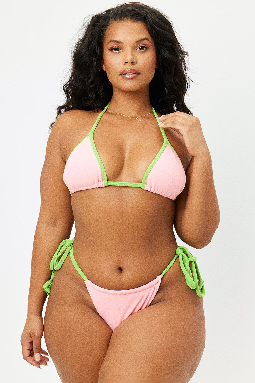 Alternative view of Tia Terry Triangle Bikini Top - Summer Melon