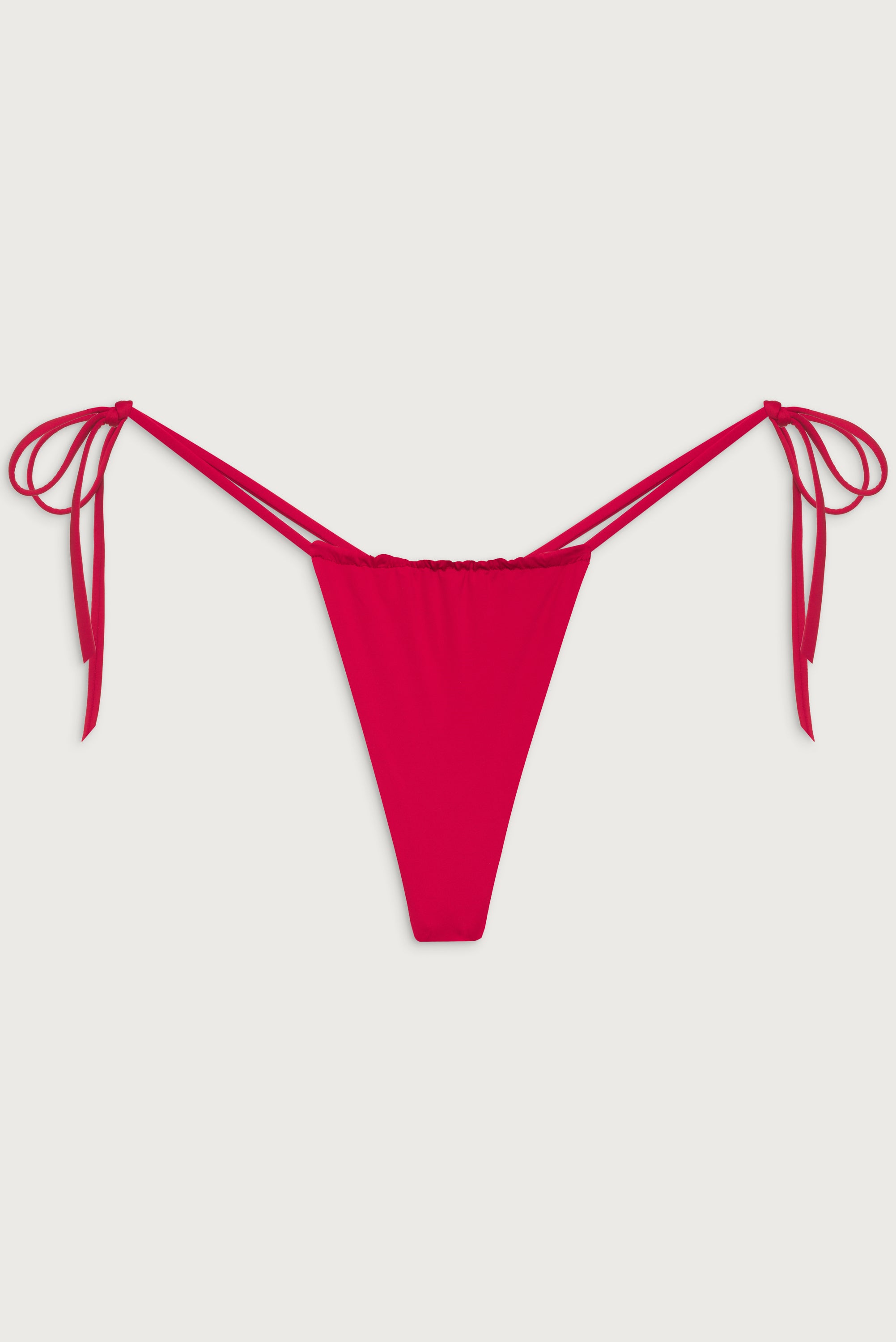 Tia String Bikini Bottom - True Red - Image 3