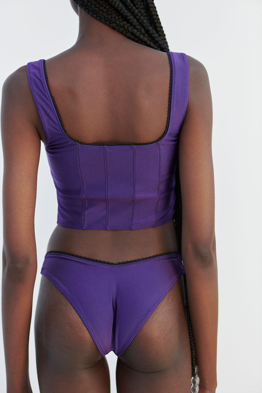 Victoria Shine Crop Top - Candied Violet - Image 3