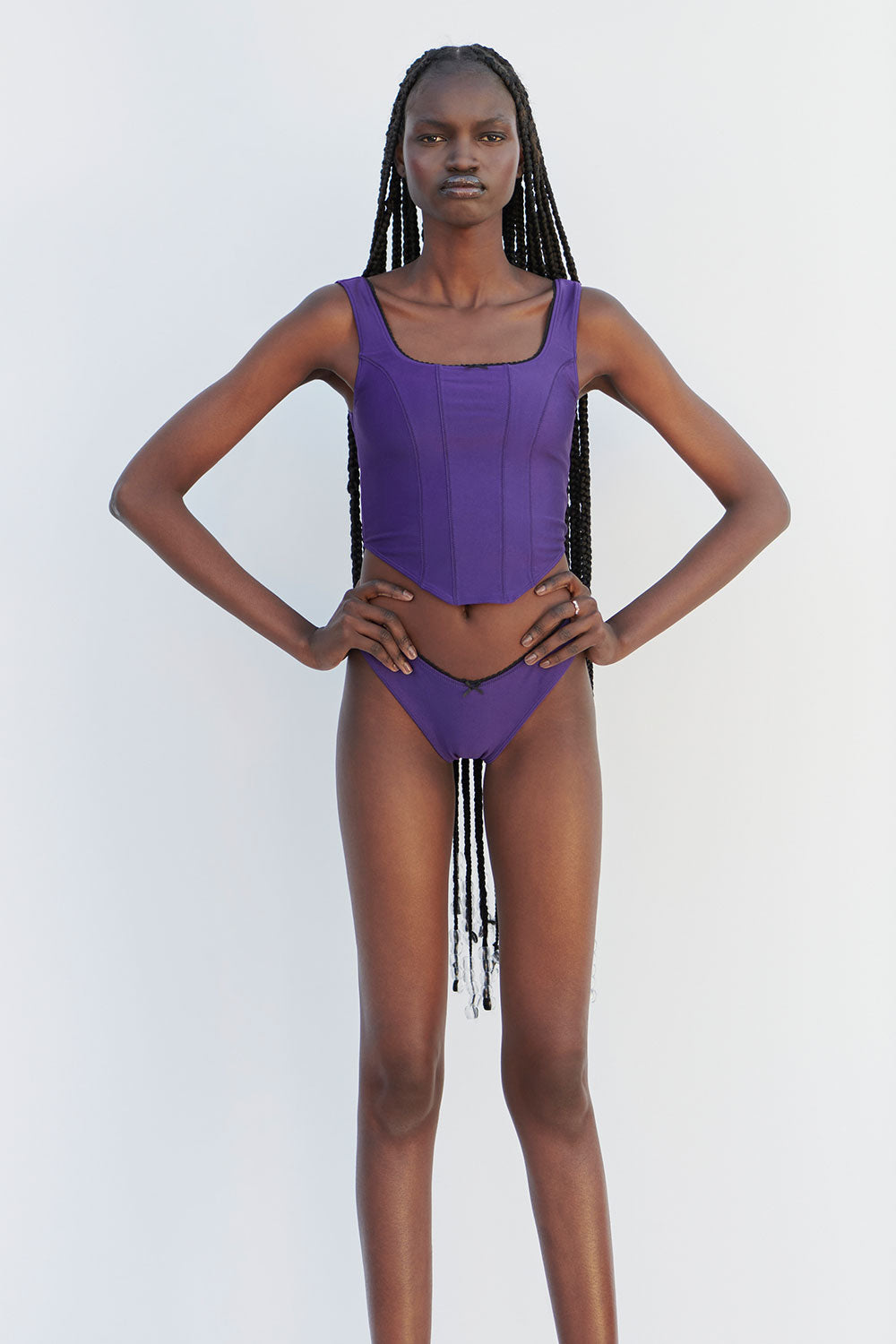 Victoria Shine Crop Top - Candied Violet - Image 4