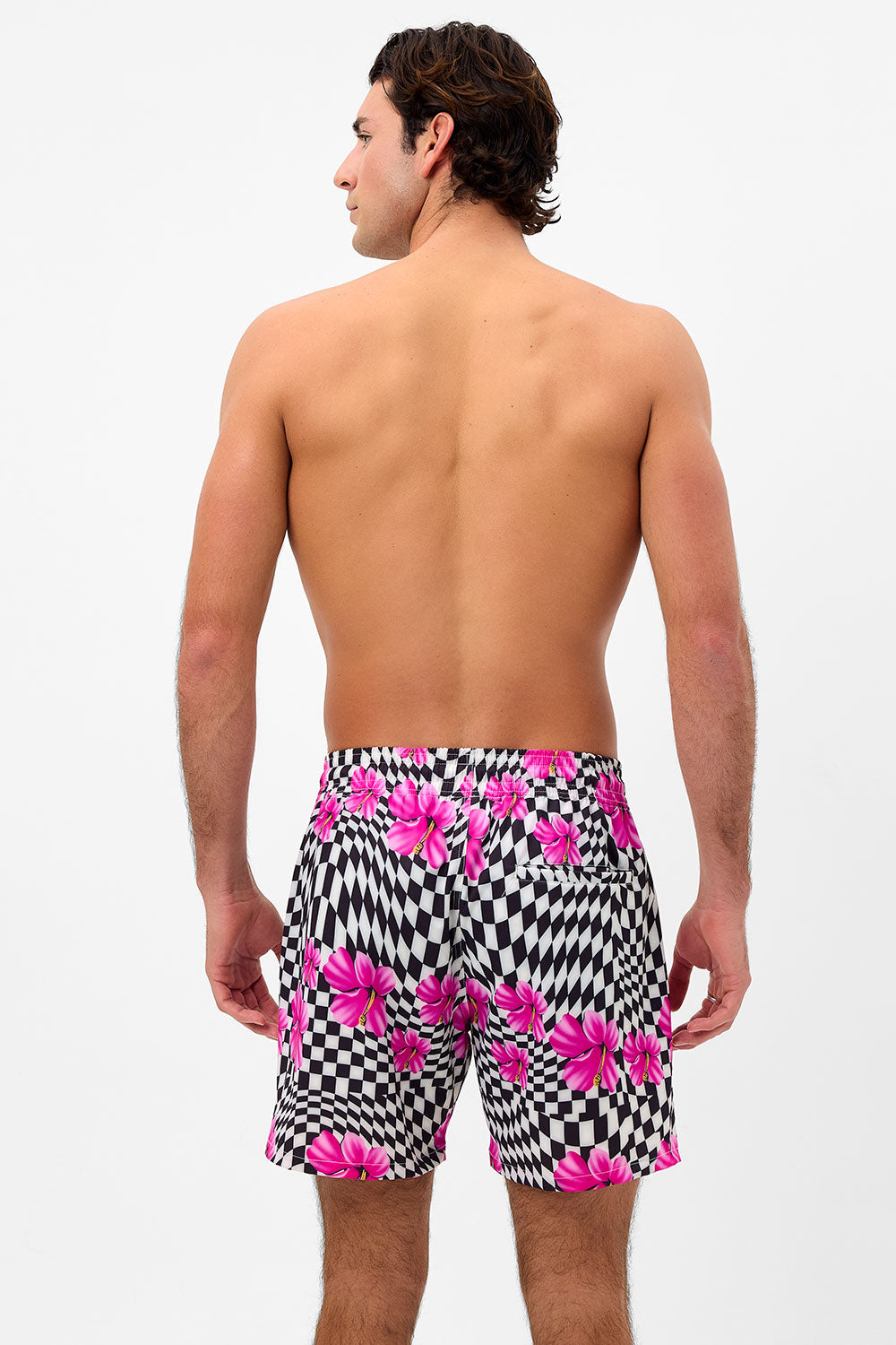 Winston Unisex Board Short - Black Morrison Hibiscus - Image 3