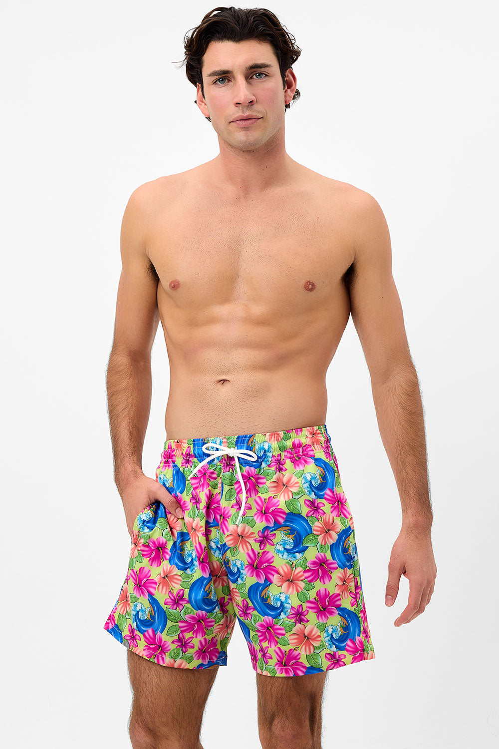Alternative view of Winston Floral Unisex Board Short - Neon Surfer