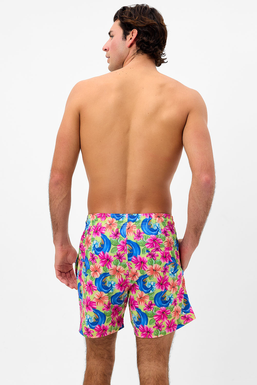 Winston Floral Unisex Board Short - Neon Surfer - Image 3