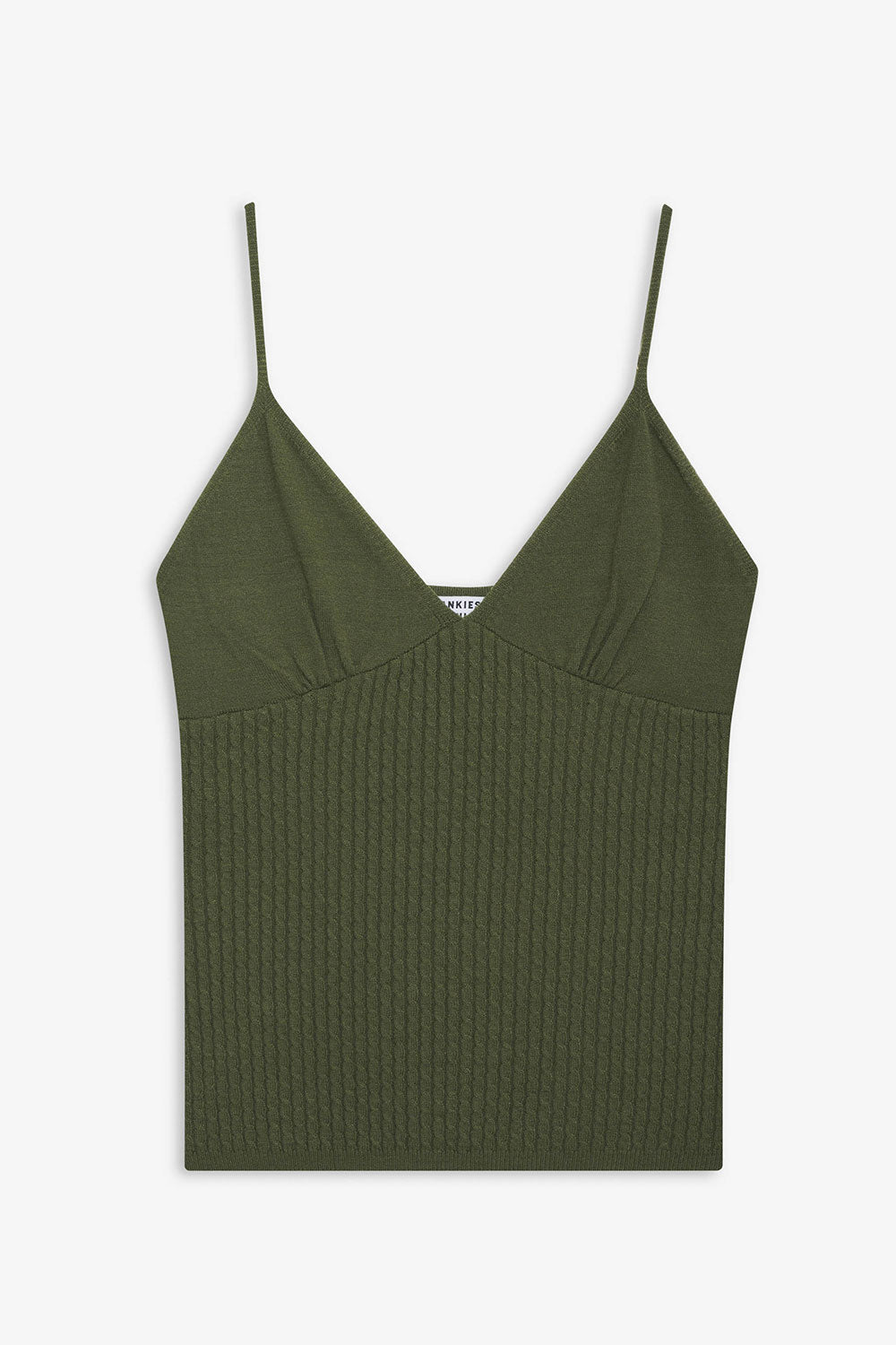 Alternative view of Xavier Cable Cloud Knit Camisole - Jade Green