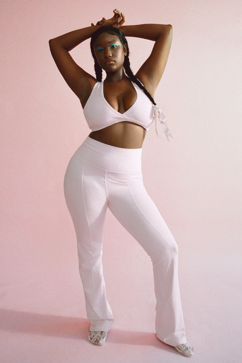 Zippy High Waist Flare Legging - Icy Pink - Image 3