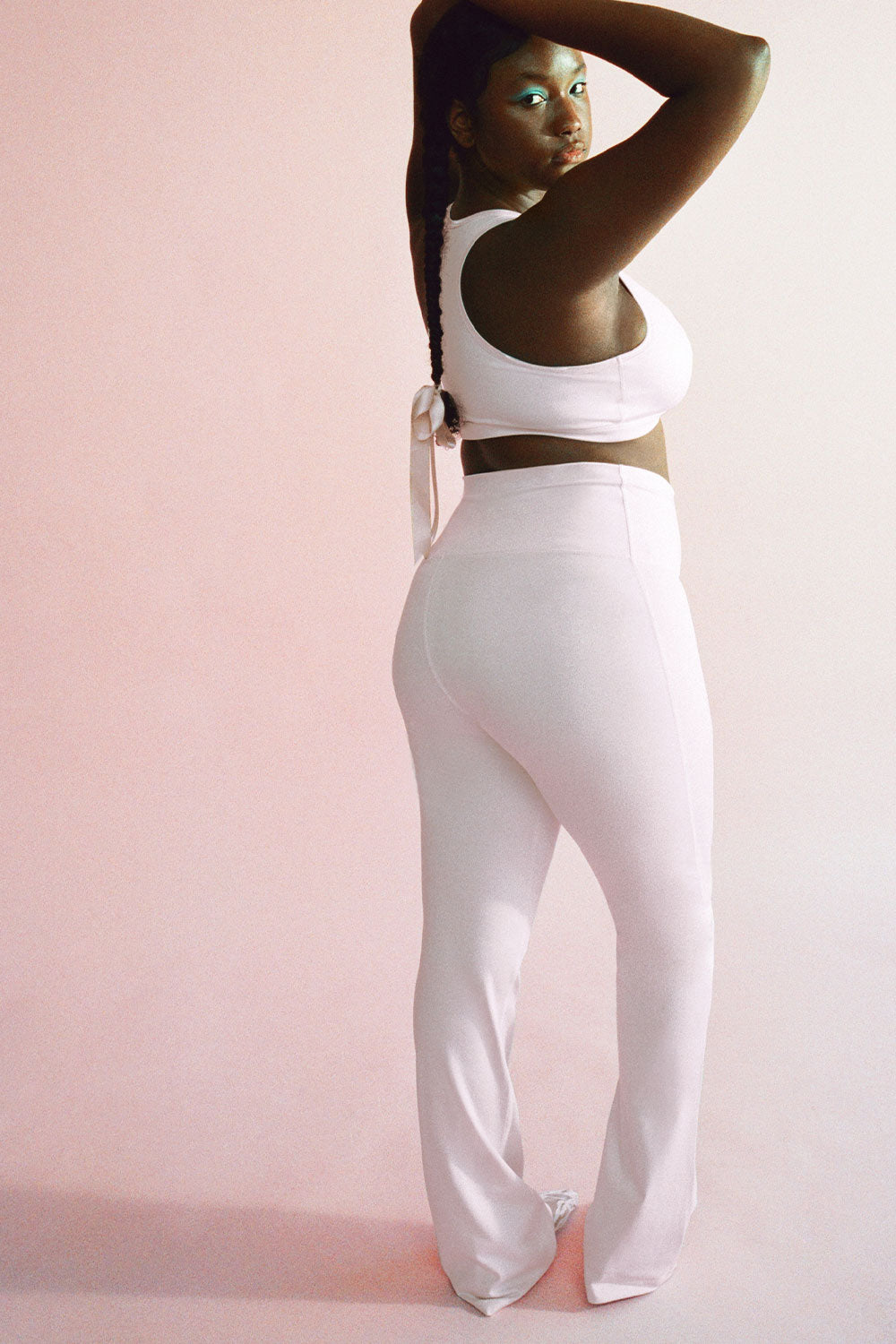 Zippy High Waist Flare Legging - Icy Pink - Image 4