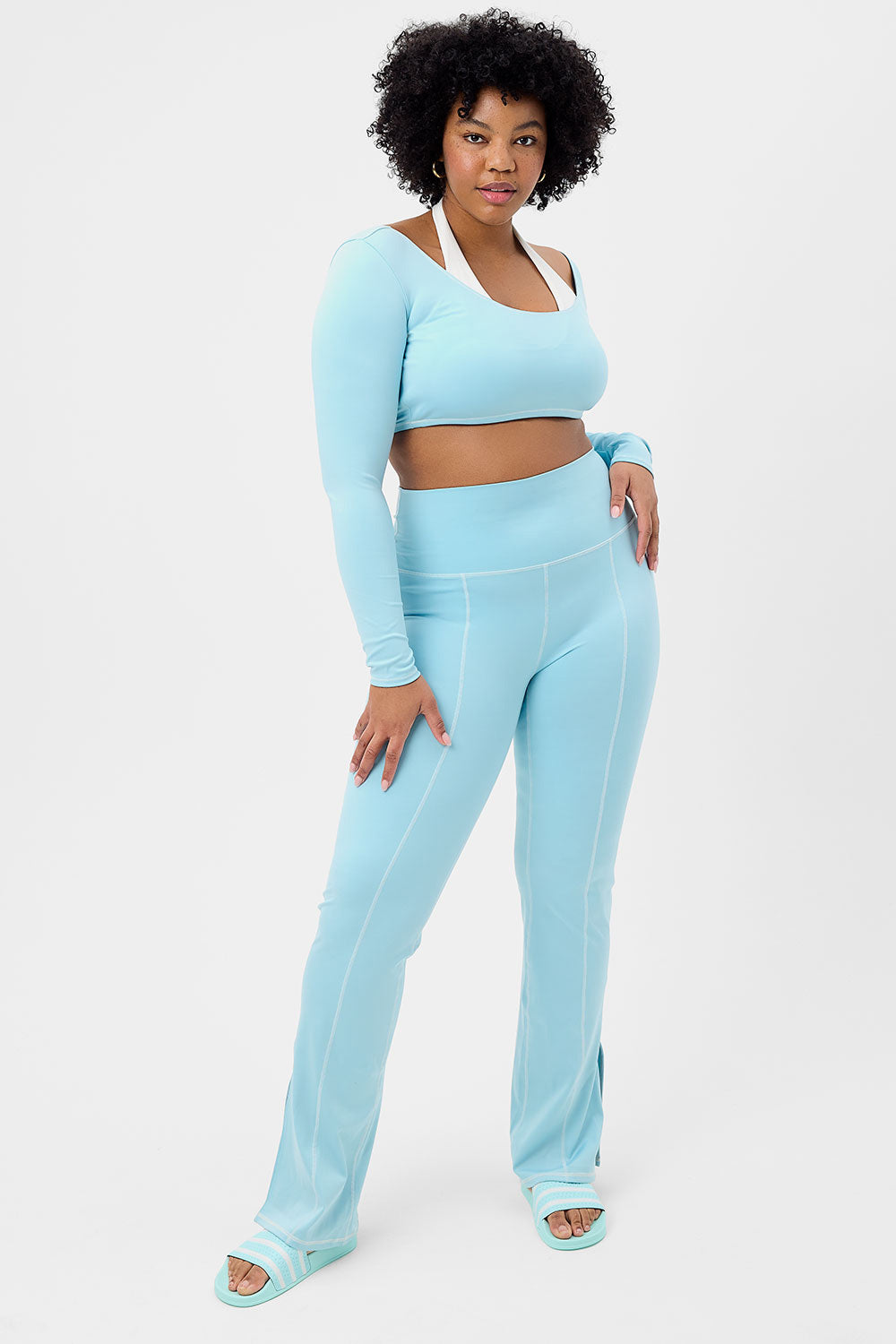 Zippy Flare Legging - Baby Blue - Image 3