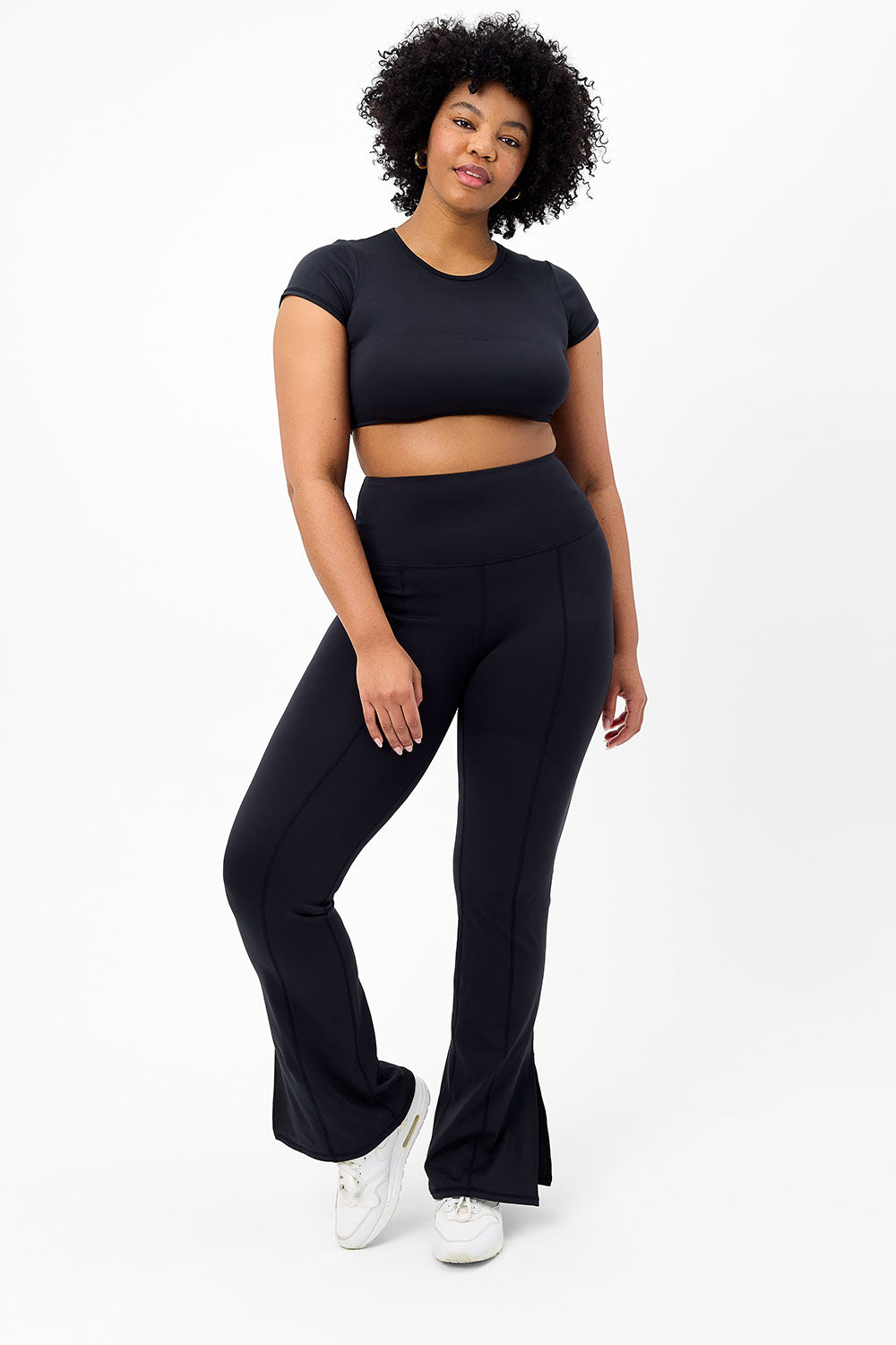Alternative view of Zippy Flare Legging - Black