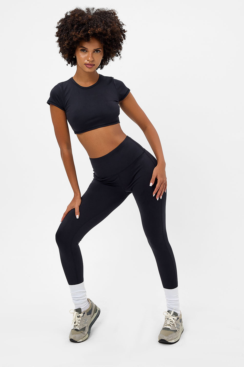Alternative view of Zippy Crop Top - Black