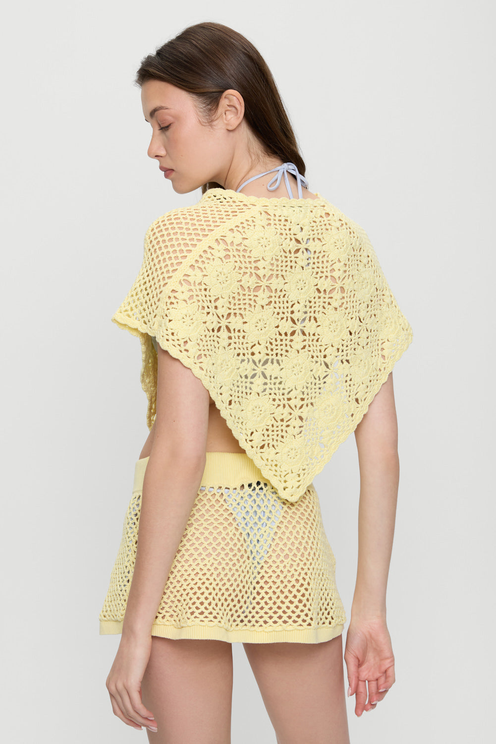 Alternative view of Adaline Crochet Mini Skirt - Whipped Butter