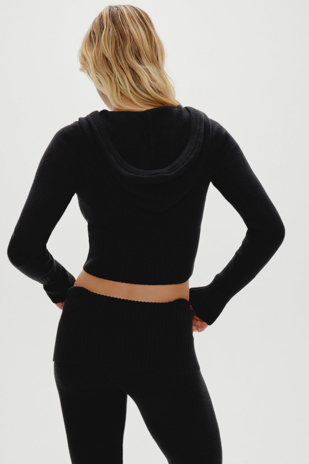 Aimee Zip Up Hoodie - Black - Image 4