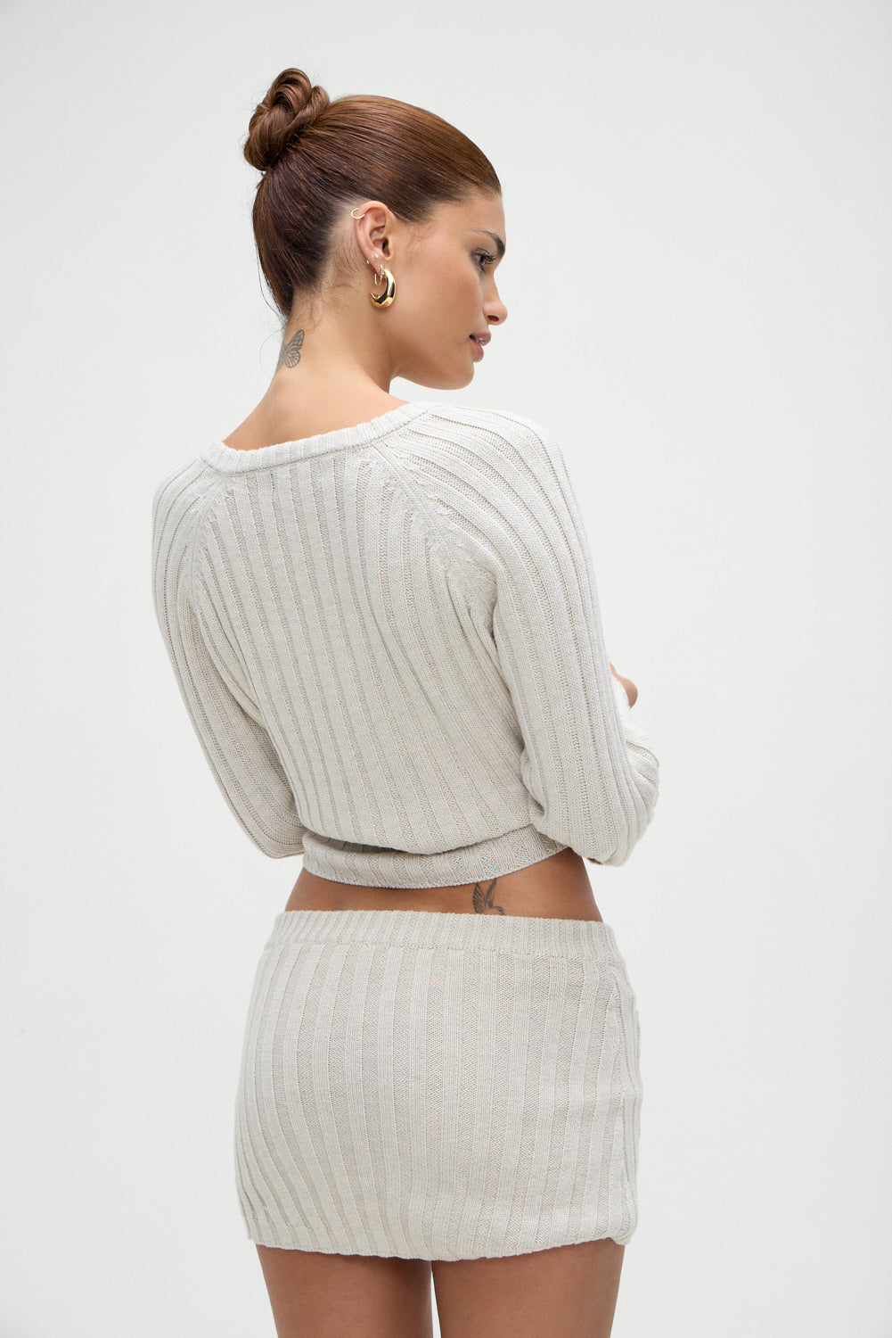 Alternative view of Ashton Cotton Knit Sweater - Cream