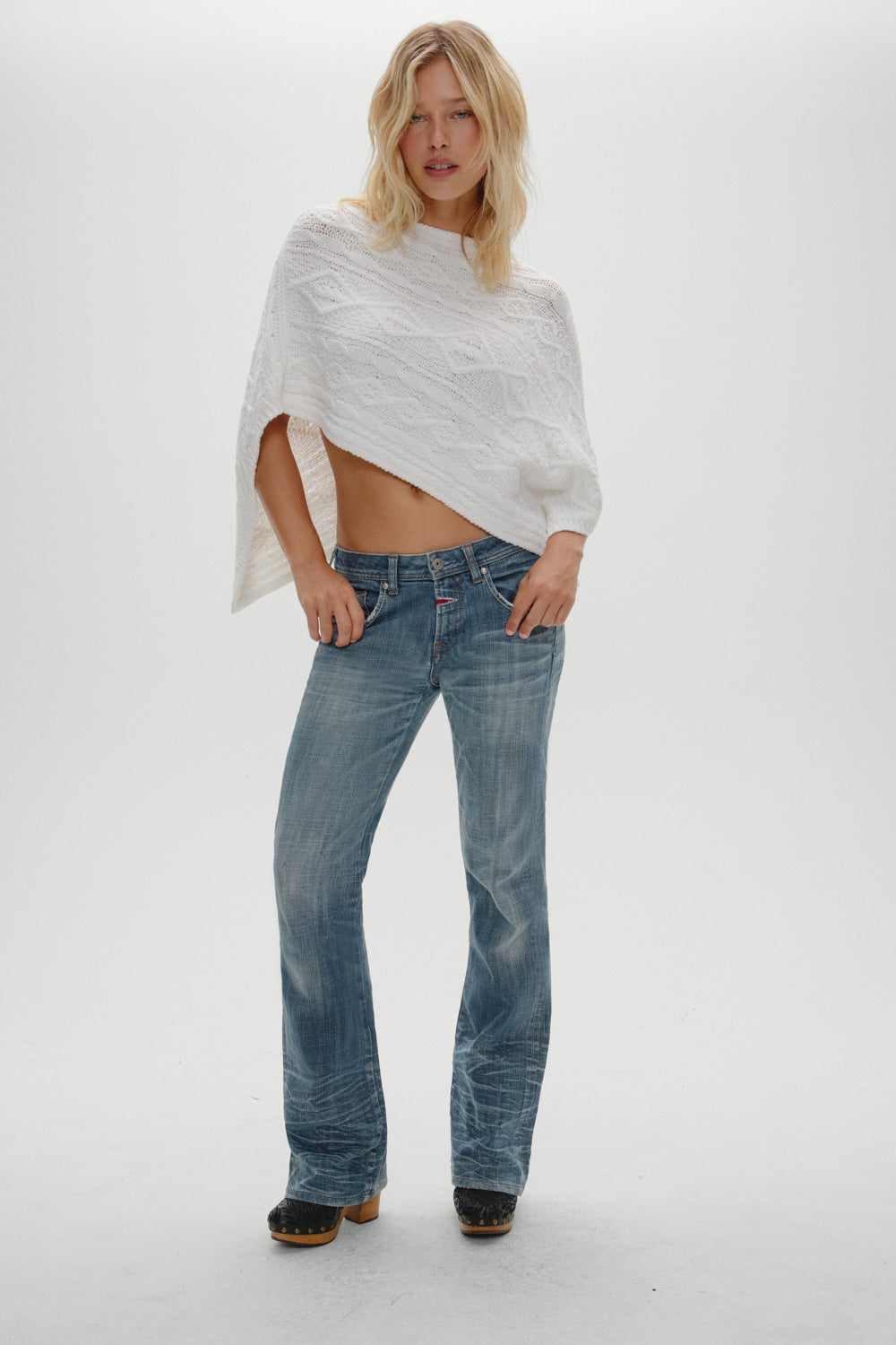Aspen Poncho - Cloud White - Image 6