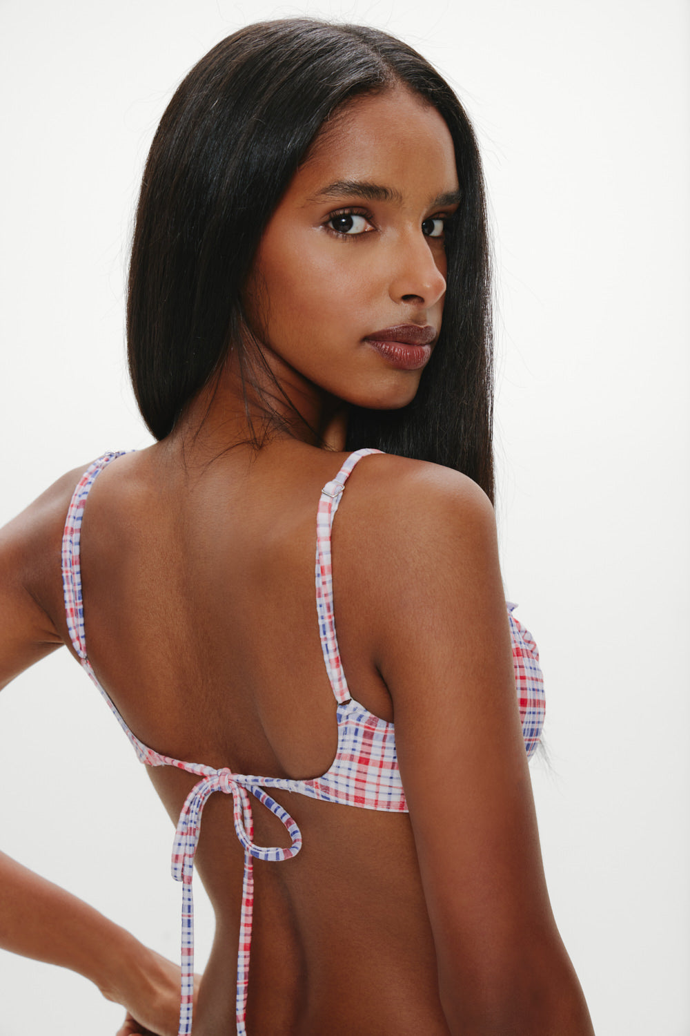 Austin Underwire Bikini Top - Americana Plaid - Image 4
