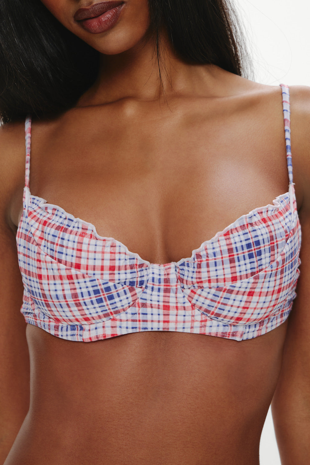 Austin Underwire Bikini Top - Americana Plaid - Image 5
