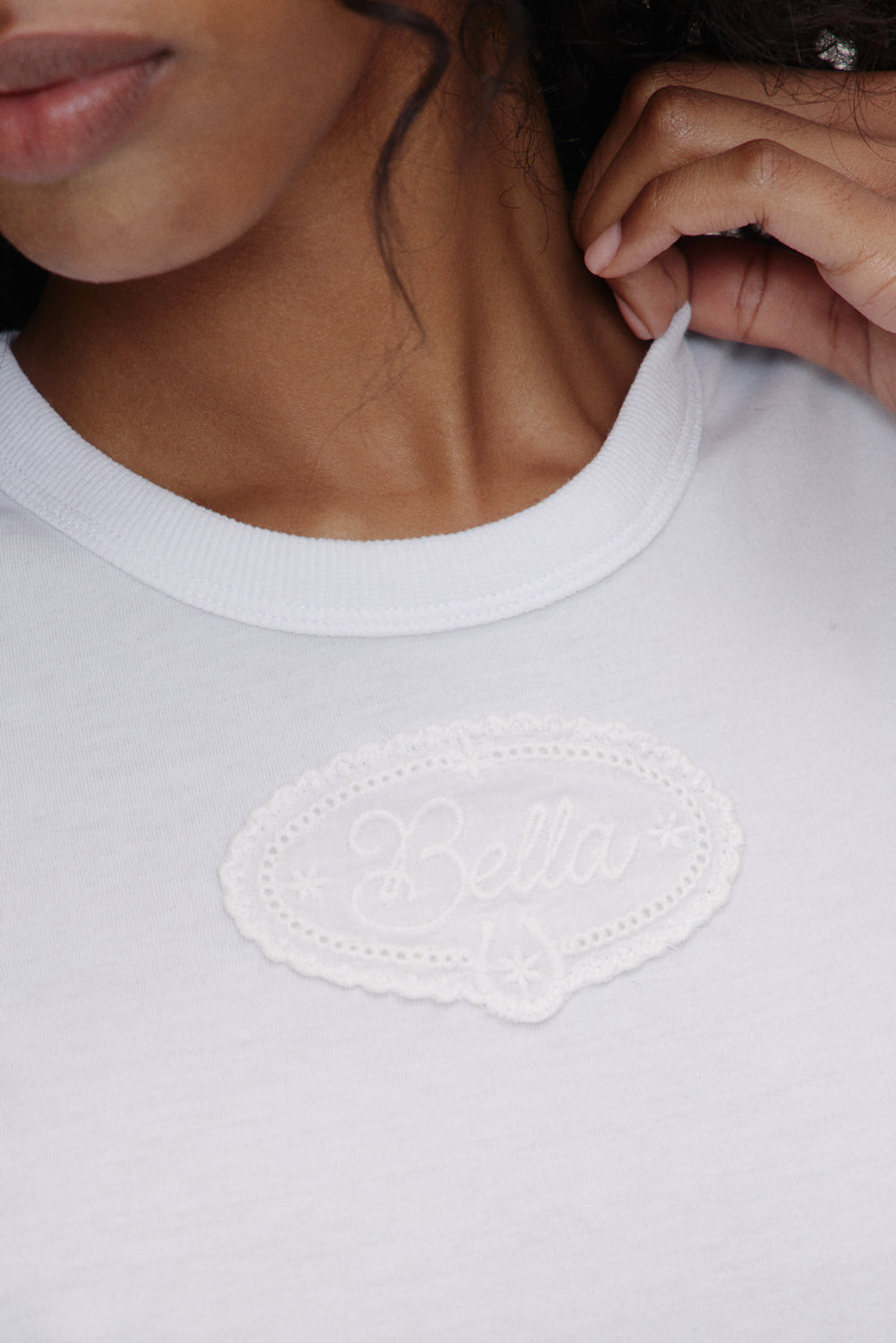 Alternative view of X Bella Hadid Bella Tee - Lone Star White