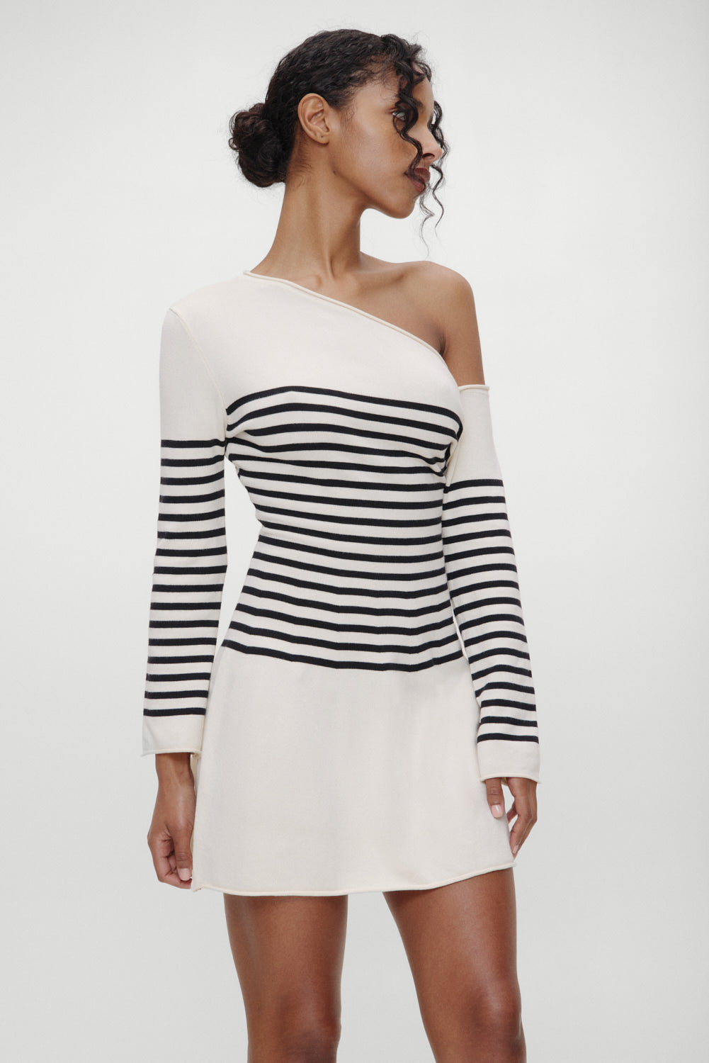 Boardwalk Off Shoulder Mini Dress - Ivory - Image 6
