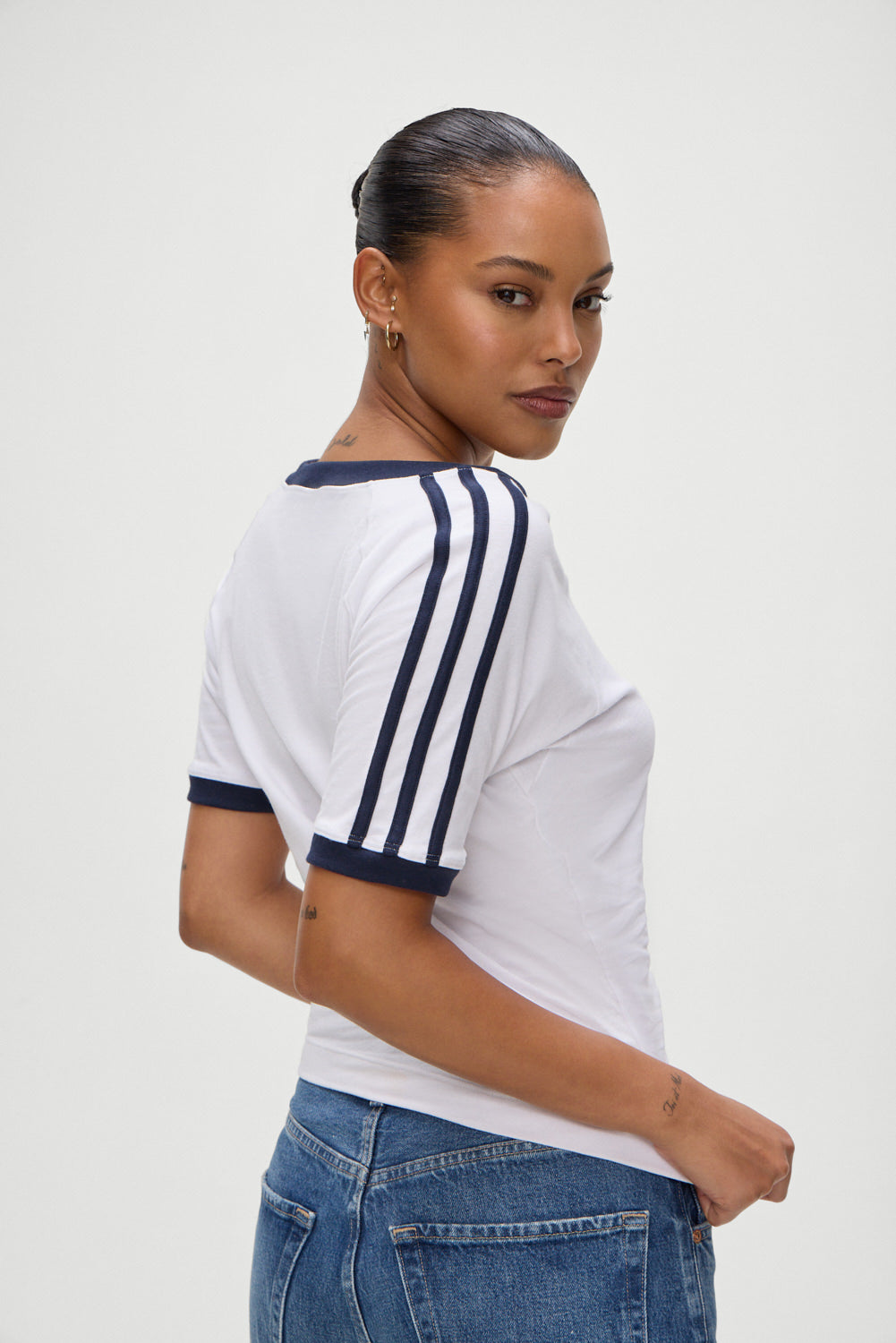 Bodega V Neck Shirt - White - Image 4