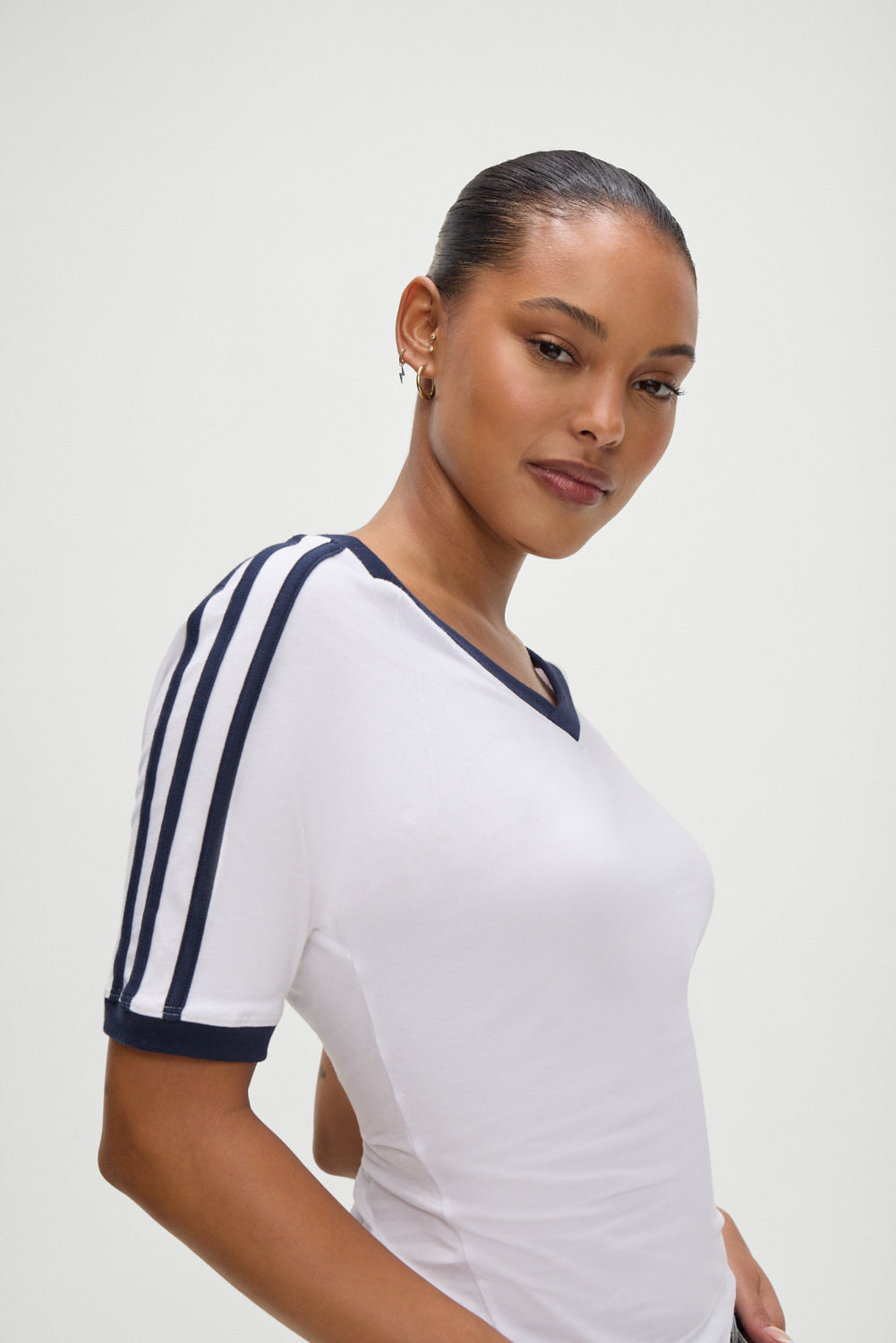 Bodega V Neck Shirt - White - Image 6