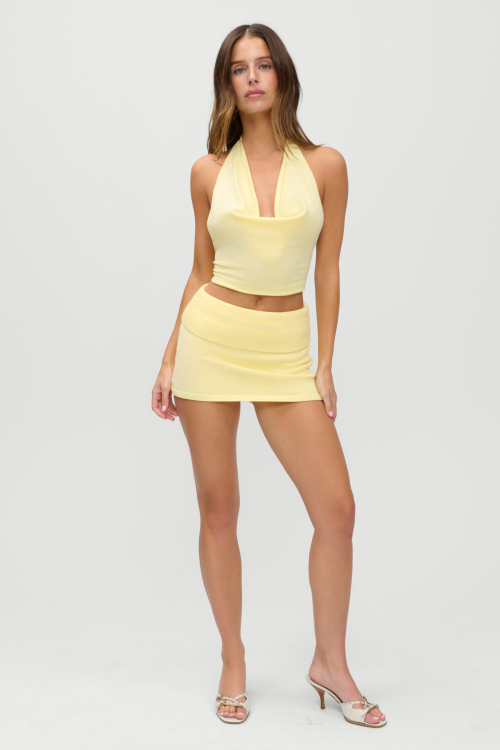 X Jennie Briar Knit Mini Skort - Morning Light - Image 4
