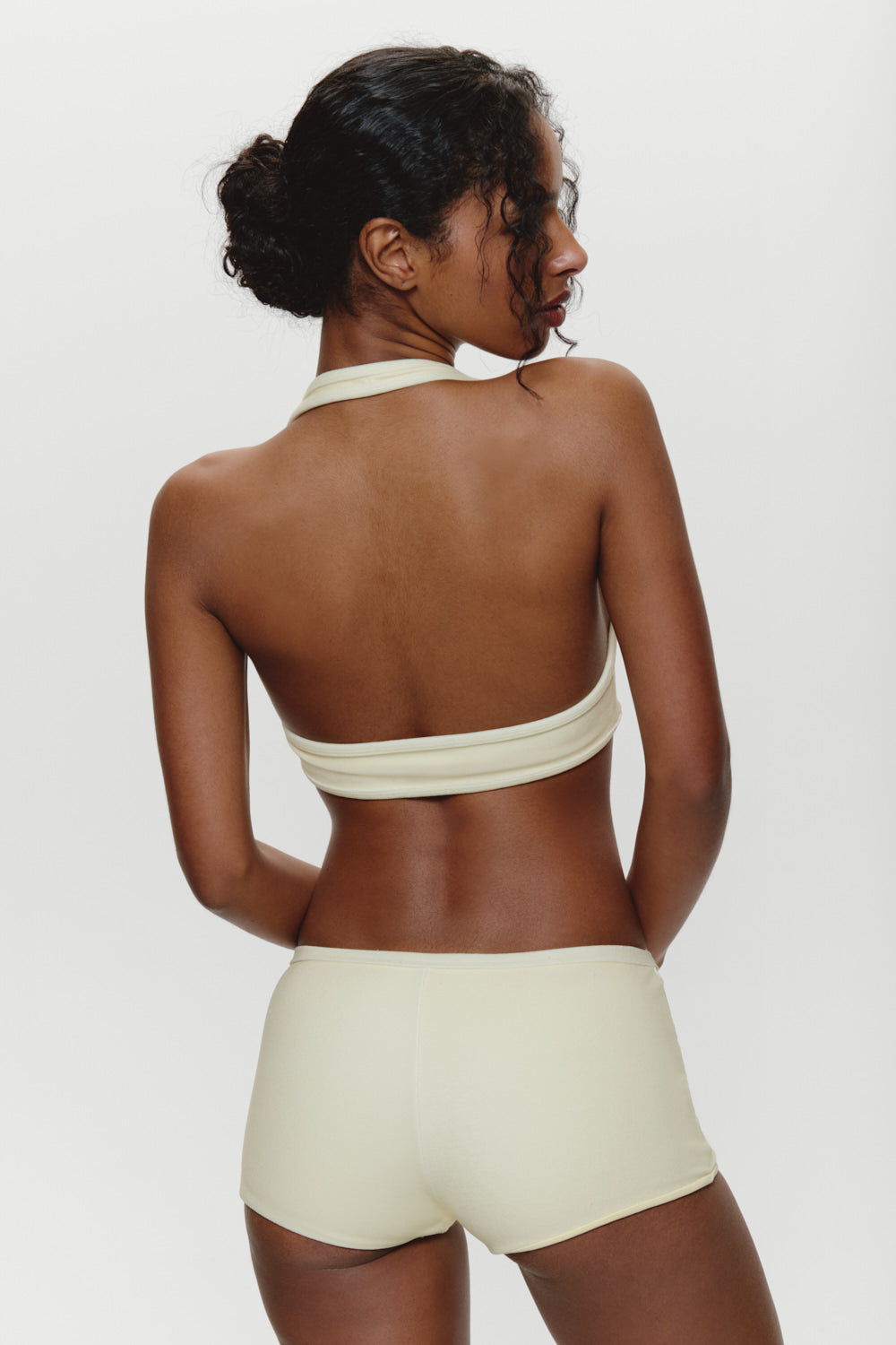 Alternative view of Caster Terry Cheeky Boy Shorts - Lemon