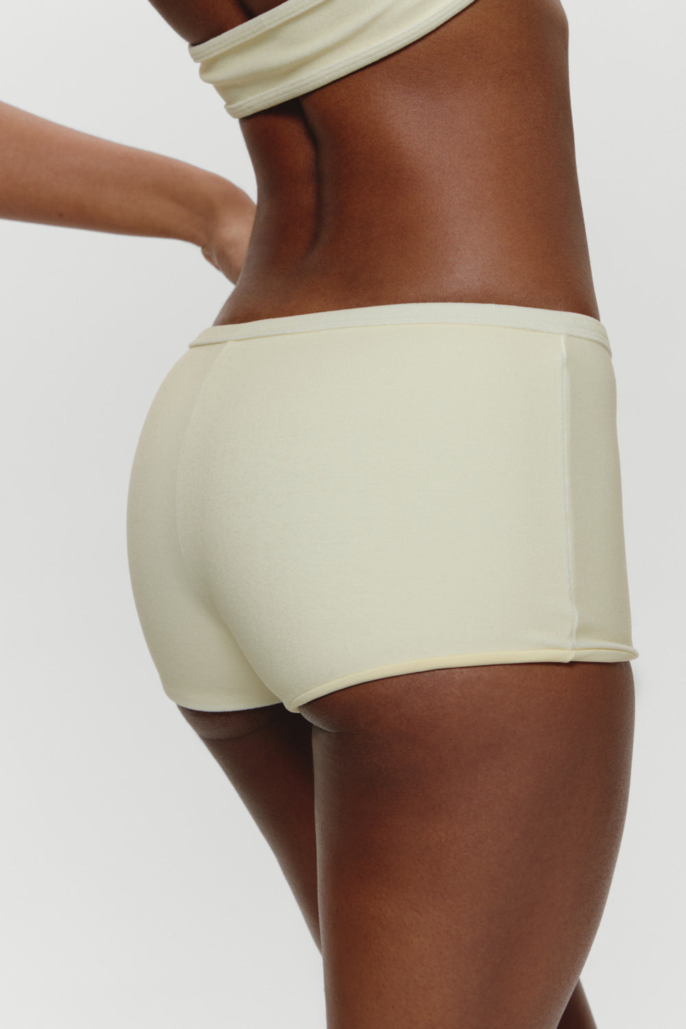 Caster Terry Cheeky Boy Shorts - Lemon - Image 5