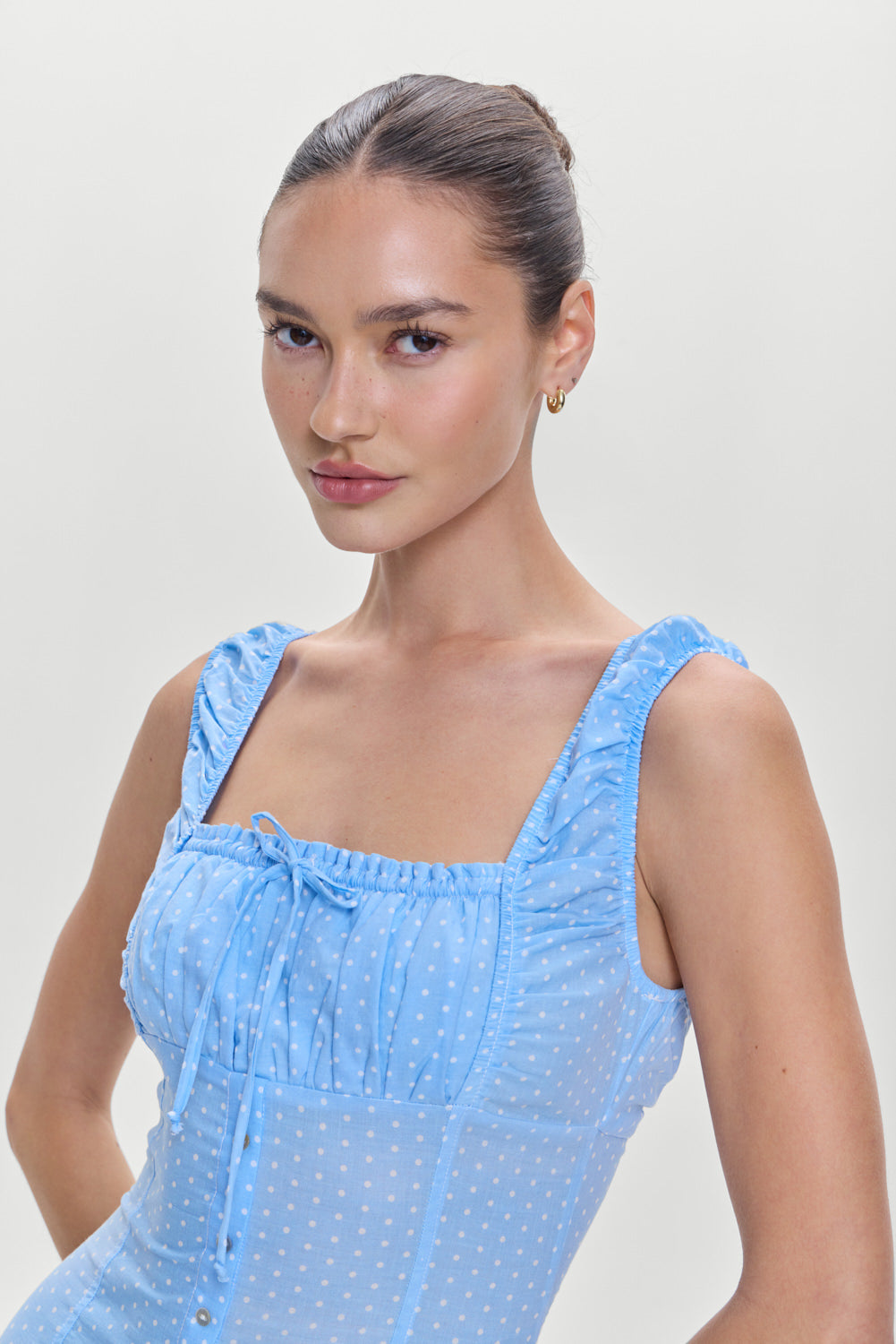 Christabelle Polka Dot Maxi Dress - Raindrop - Image 4