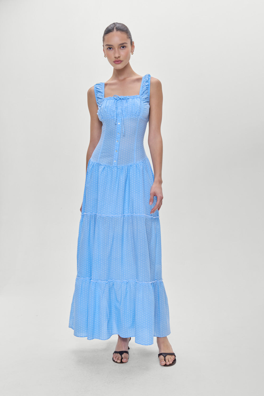 Christabelle Polka Dot Maxi Dress - Raindrop - Image 6